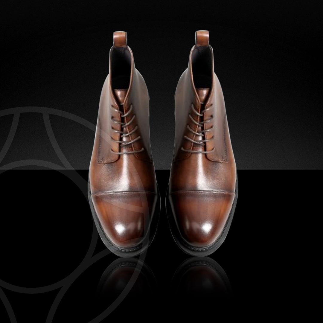 DRAKE Classic Derby Crafted in Hand Patina Coloured Leather