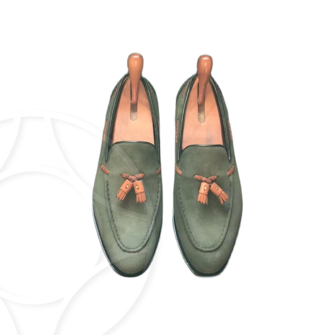LIAM Premium Loafers with Tassels, Crafted in Suede