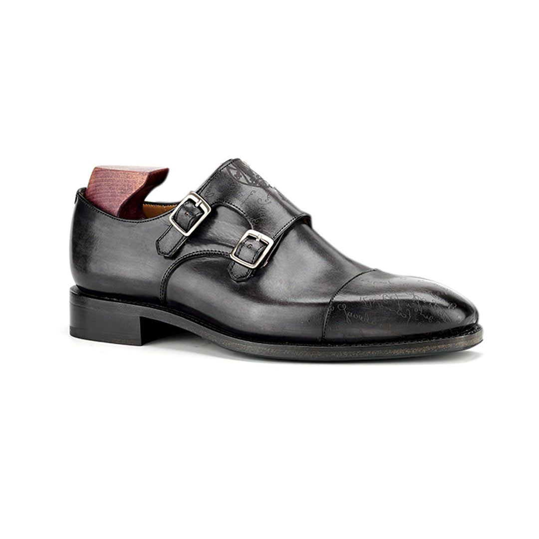 MAXWELL Premium Double Monk Crafted in Hand Patina Leather
