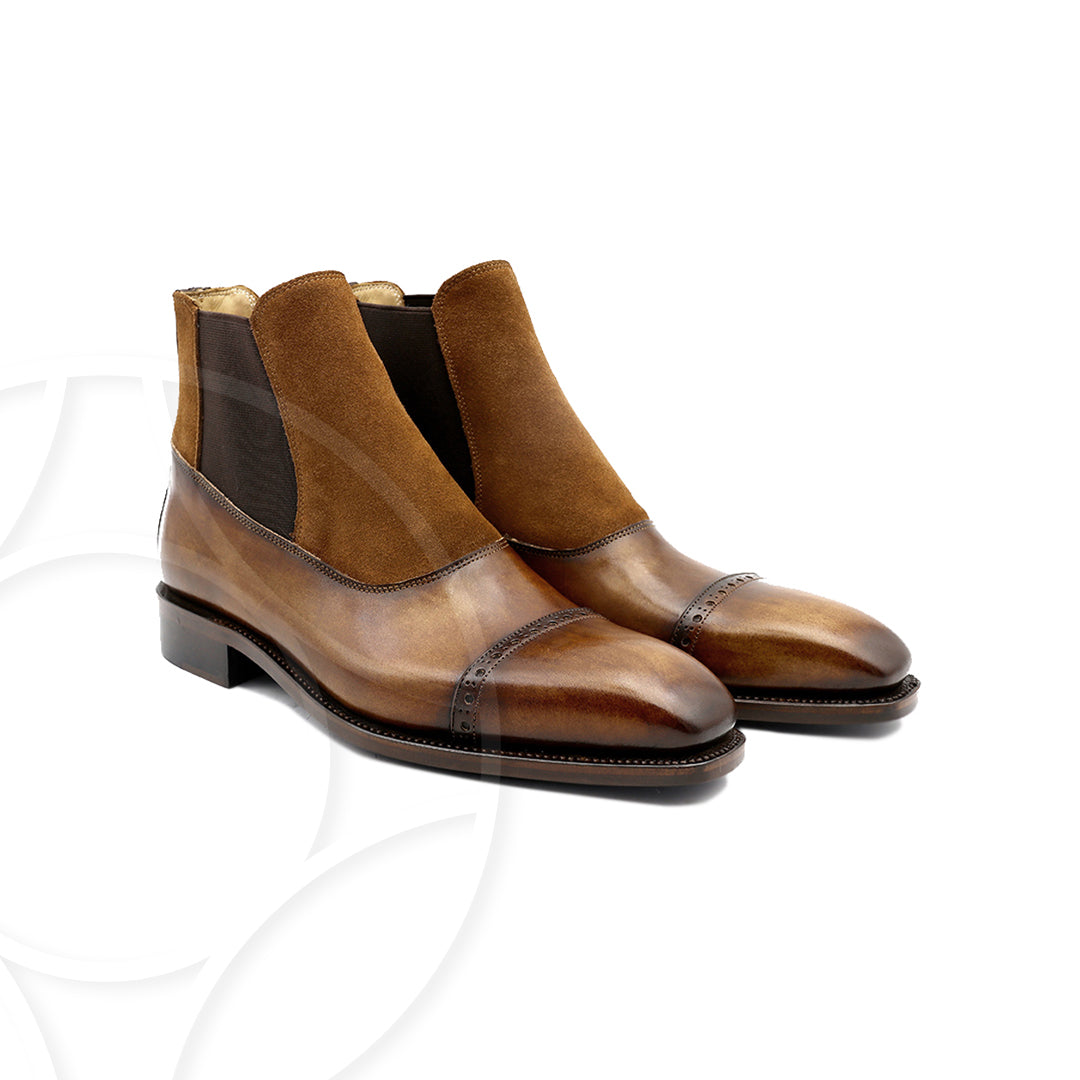 BROOKS Premium Boots Crafted in Hand Patina Leather