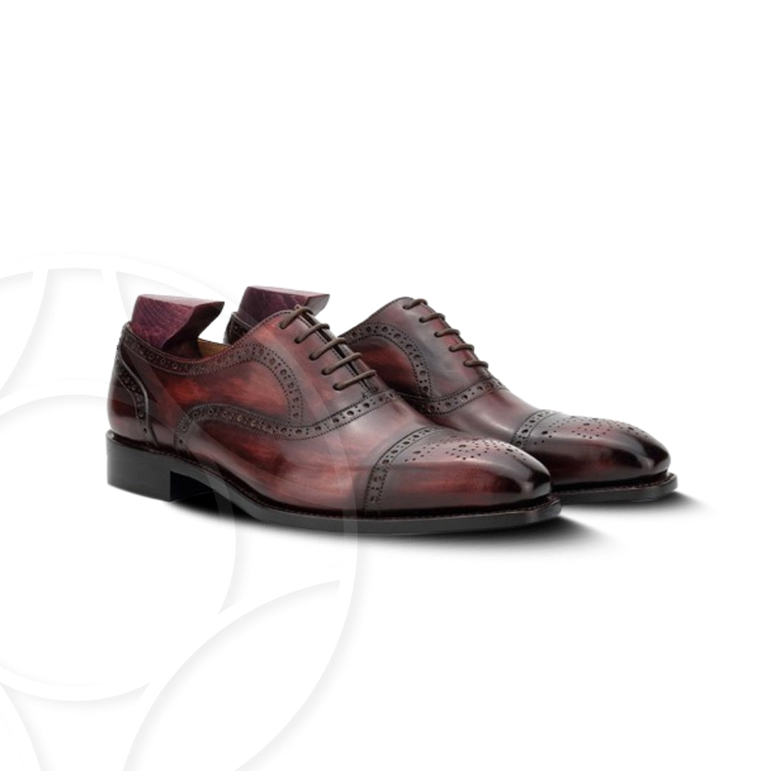 OGGY Premium Oxford Handcrafted in Patina Leather